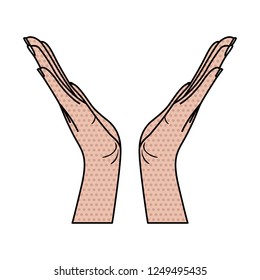 open hand receiving avatar character