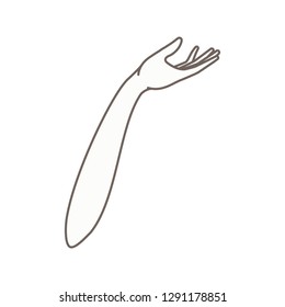 open hand receiving avatar character