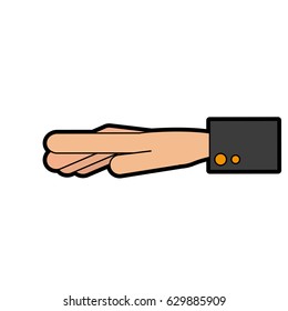 open hand sideview icon image 