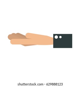 open hand sideview icon image 