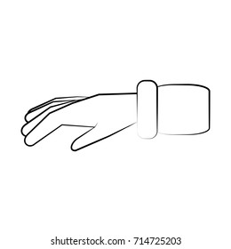 open hand sideview icon image