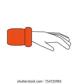 open hand sideview icon image