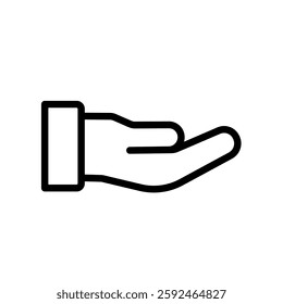 open hand - vector icon