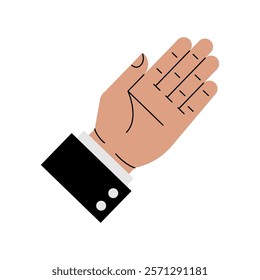 Open Hand Vector Illustration Good for Business Illustration.