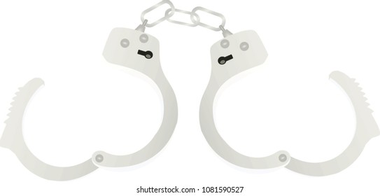 Open handcuffs. vector illustration