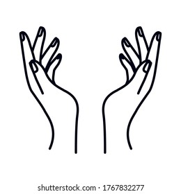 open hands design, Manifestation protest and demonstration theme Vector illustration