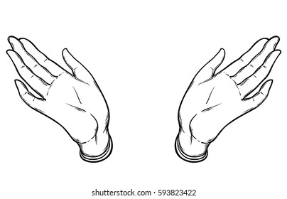 open hands drawings