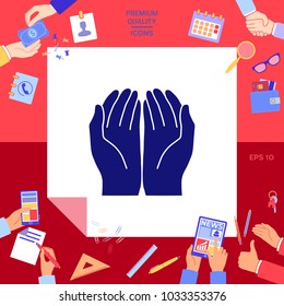 Open hands icon
