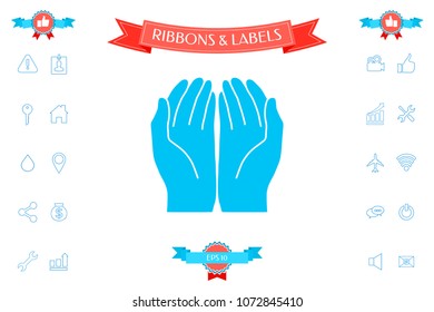 Open hands icon