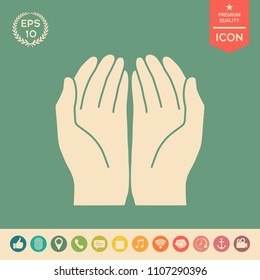 Open hands icon