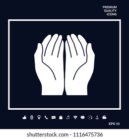 Open hands icon