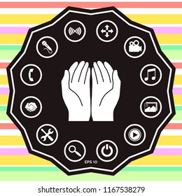 Open hands icon