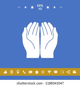 Open hands icon