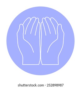 Open hands icon