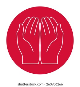 Open hands icon