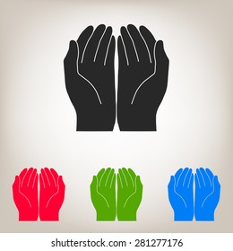 Open hands icon