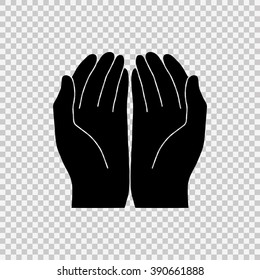 Open hands icon.