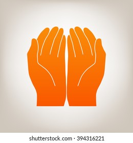 Open hands icon