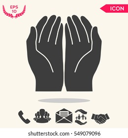 Open hands icon
