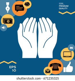 Open hands icon