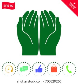 Open hands icon