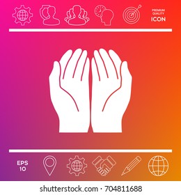 Open hands icon