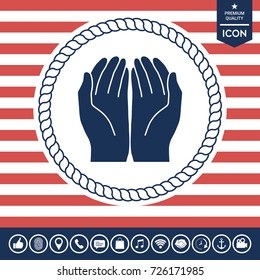 Open hands icon