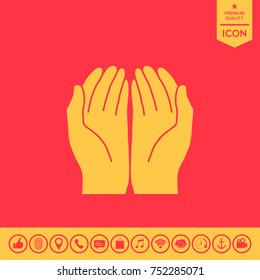 Open hands icon