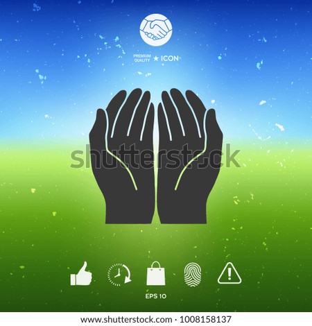 Open hands icon