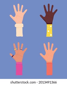 open hands icon collection design