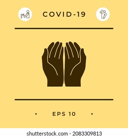 Open hands icon, elements for your design