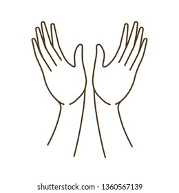 open hands receiving avatar character