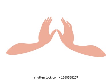 open hands receiving avatar character