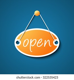 open hanging sign