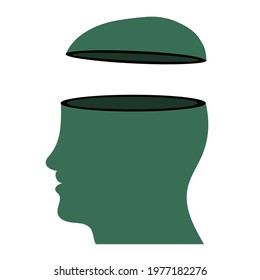 Open head concept vetor illustartion