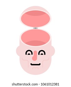 Open head empty. Vector illustration Part body
