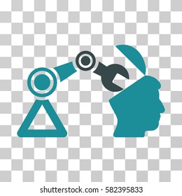 Open Head Surgery Manipulator vector pictogram. Illustration style is a flat iconic bicolor soft blue symbol on a transparent background.