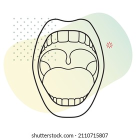 Open Healthy Mouth Anatomy - Stock Illustration as EPS 10 File
