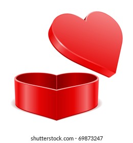 Open heart gift present vector illustration for design