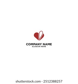 Open Heart Logo Design Template