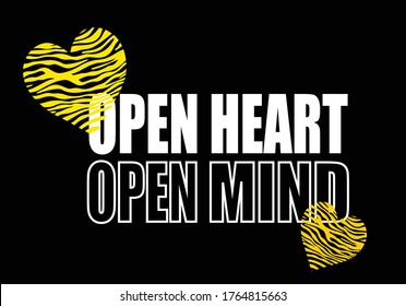 open heart open mind yellow zebra heart stationery motivational optimist positive 