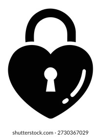Open Heart Shape Padlock Symbol Security Freedom Love