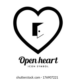 Open heart symbol