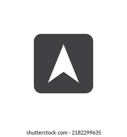 Open here sign vector icon. filled flat sign for mobile concept and web design. Arrow straight glyph icon. Symbol, logo illustration. Vector graphics