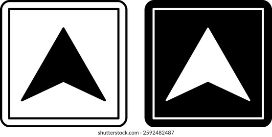 Open Here Signs. Cardboard Packaging Labels. Black and White Vector Icons. Up Arrow. Logistics, Delivery. Warning Symbol, Handle With Care.
