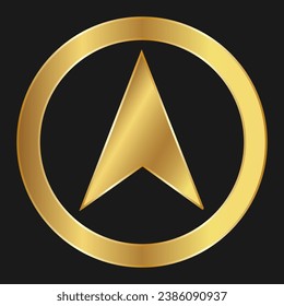Open here Simple gold icon on product packaging and box