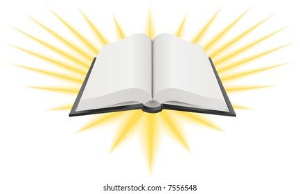 Open Holy Book Illustration.  A Vector illustration of an open holy book such as the Bible, Torah or Koran