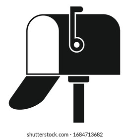 Open home mailbox icon. Simple illustration of open home mailbox vector icon for web design isolated on white background