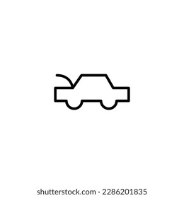 Open hood indicator icon design vector 