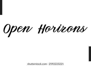 Open Horizons Travel Quote Modern Text Typography